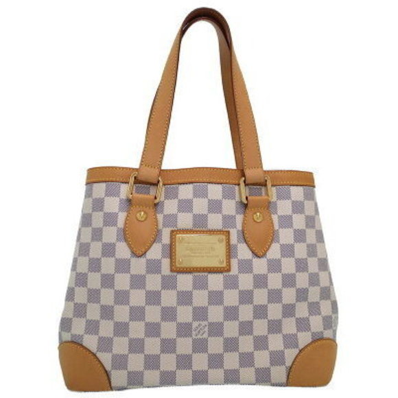 Louis Vuitton Damier Azur White Hampstead PM Tote Bag - Picture 1 of 8
